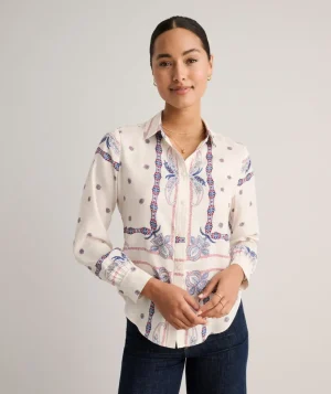 Shirts|Dresses>UNTUCKit Bandana Print Odette Shirt Border Print