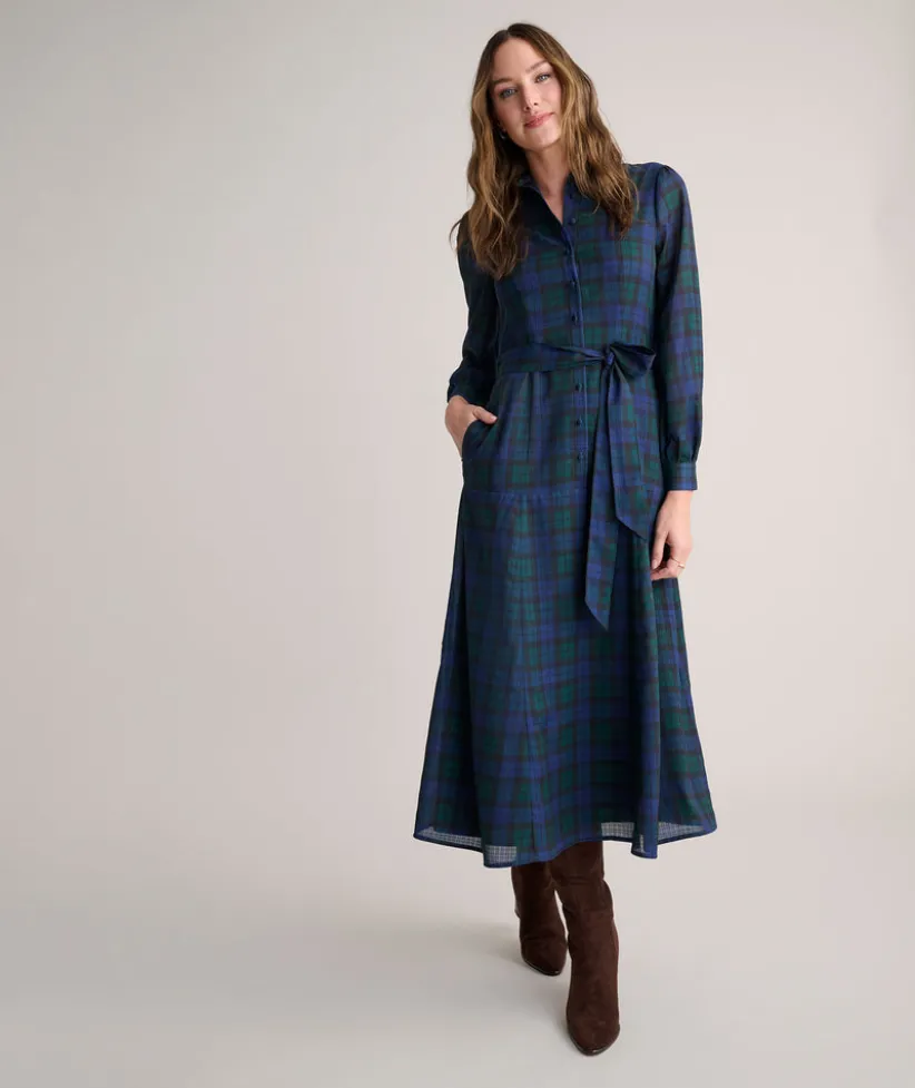 blackwatch-plaid-paige-dress-ExLrSAkW-1.webp Shirts|Dresses>UNTUCKit Paige Dress Blackwatch Plaid
