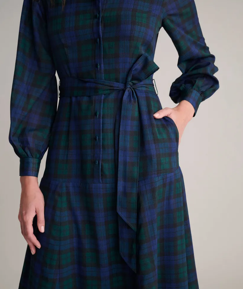 blackwatch-plaid-paige-dress-ExLrSAkW-5.webp Shirts|Dresses>UNTUCKit Paige Dress Blackwatch Plaid