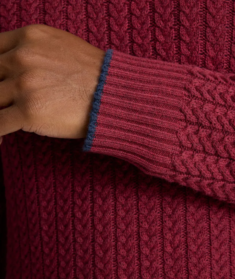 cable-knit-button-neck-sweater-fxzHRUxM-2.webp Sweaters>UNTUCKit Cable-Knit Button Neck Sweater Red