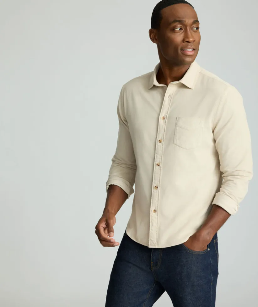 corduroy-shirt-KgDUjgRb-0.webp Button-Down Shirts>UNTUCKit Corduroy Shirt Fog