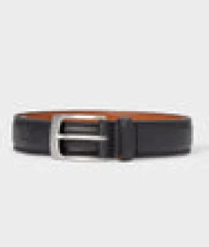 Shoes & Accessories>UNTUCKit Double Stitch Leather Belt Black