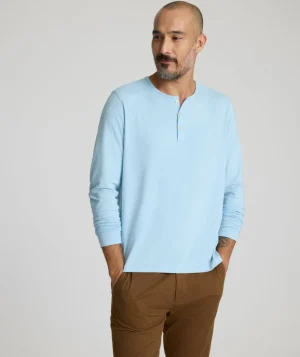 Tees & Henleys>UNTUCKit EcoSoft™ Henley Light Blue