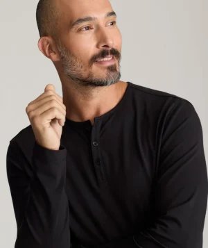 Tees & Henleys>UNTUCKit EcoSoft™ Henley Black