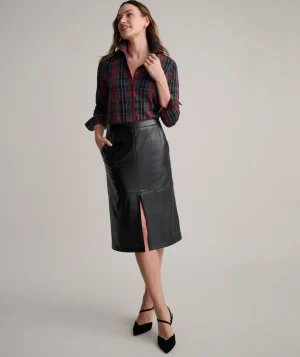 Shirts|Dresses>UNTUCKit Faux Leather Aubrey Skirt Black