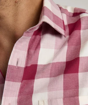 Button-Down Shirts>UNTUCKit Flannel Greenwald Shirt Pink Check