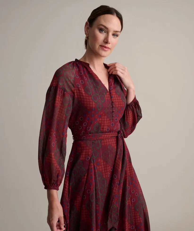 georgette-carly-dress-qULDkxYC-1.webp Shirts|Dresses>UNTUCKit Georgette Carly Dress Red Diamond Patchwork Print
