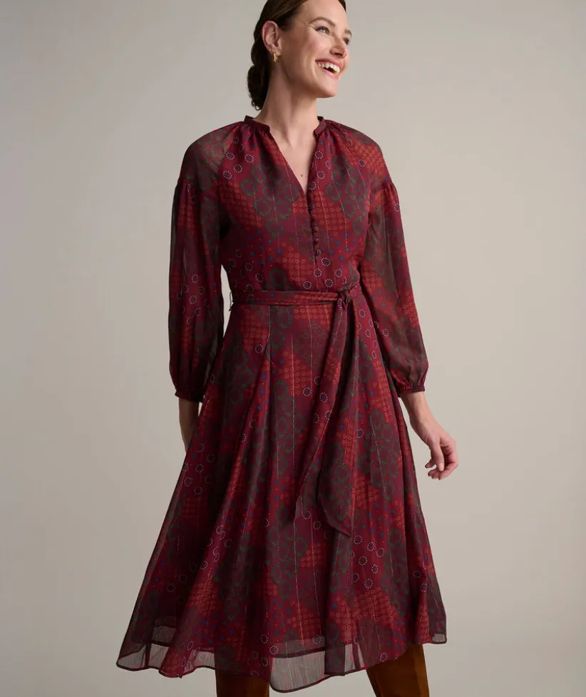 georgette-carly-dress-qULDkxYC-3.webp Shirts|Dresses>UNTUCKit Georgette Carly Dress Red Diamond Patchwork Print