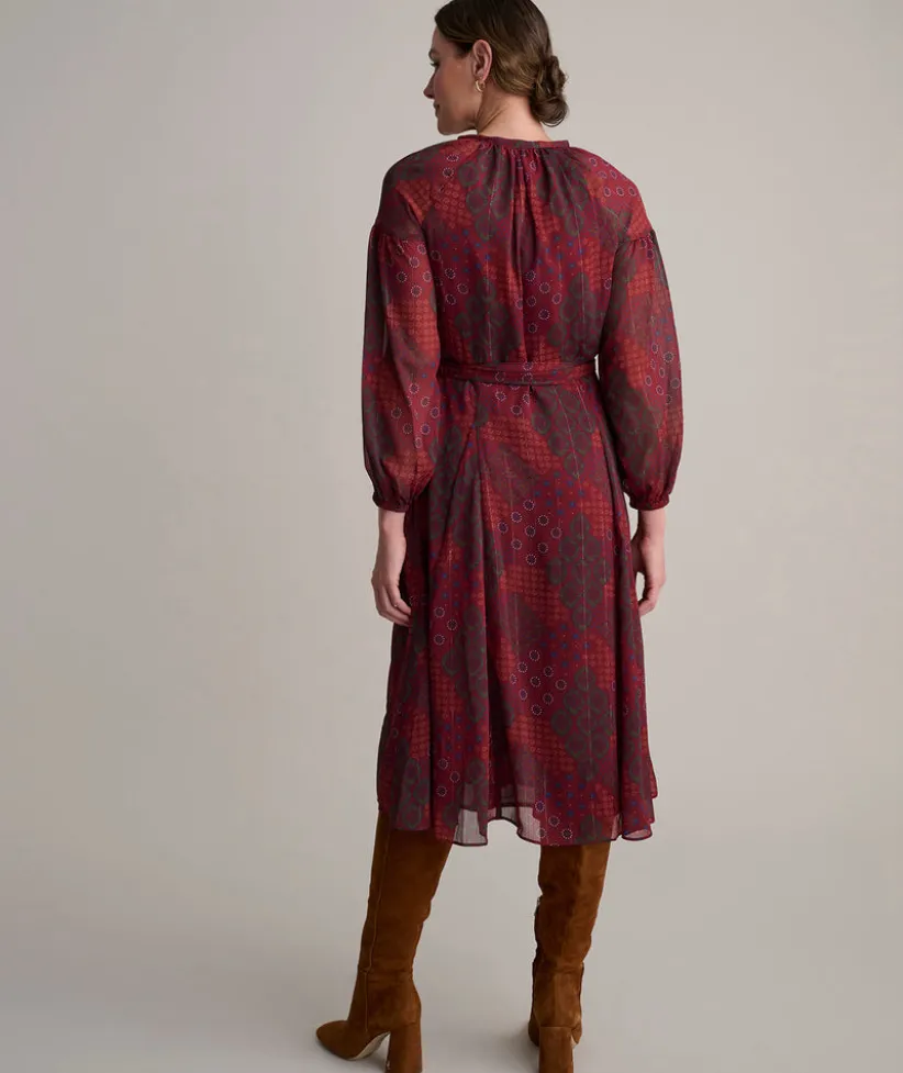 georgette-carly-dress-qULDkxYC-4.webp Shirts|Dresses>UNTUCKit Georgette Carly Dress Red Diamond Patchwork Print