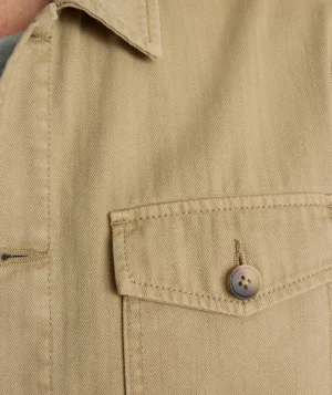 Button-Down Shirts|Jackets & Vests>UNTUCKit Herringbone Overshirt Tan