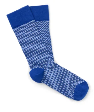 Shoes & Accessories>UNTUCKit Herringbone Socks Blue Herringbone