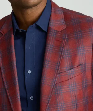 Sport Coats>UNTUCKit Italian Wool Charbell Sport Coat Red Plaid
