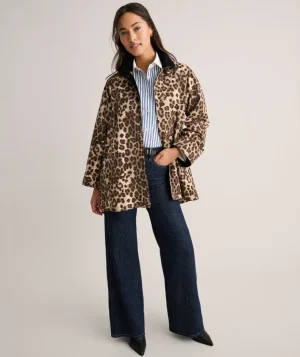 Shirts|Dresses>UNTUCKit Leopard Canvas Blake Jacket Leopard Print