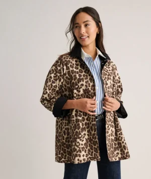 Shirts|Dresses>UNTUCKit Leopard Canvas Blake Jacket Leopard Print