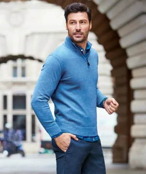 Sweaters>UNTUCKit Merino Wool Quarter-Zip - FINAL SALE