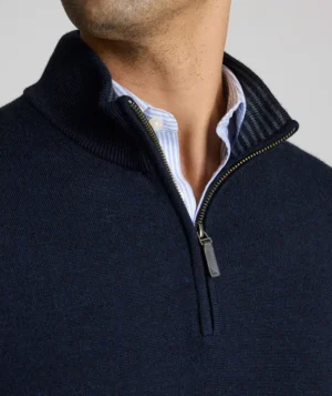 Sweaters>UNTUCKit Merino Wool Quarter-Zip Sweater
