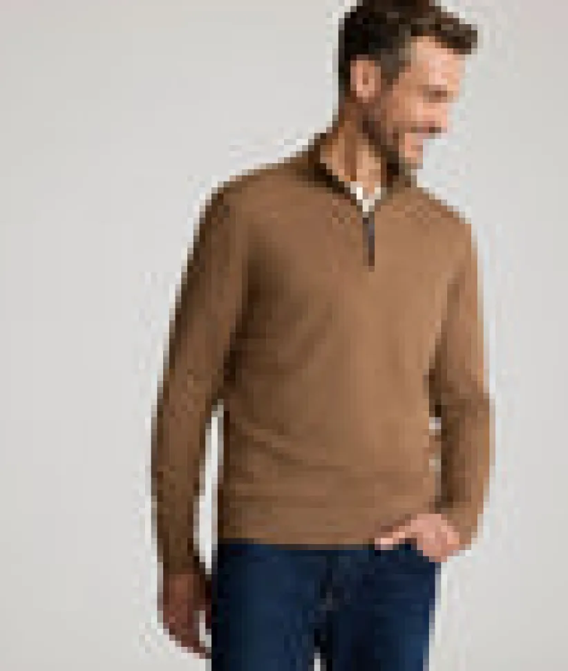 merino-wool-quarter-zip-sweate-UtvGsjbz-4.webp Sweaters>UNTUCKit Merino Wool Quarter-Zip Sweater Caramel
