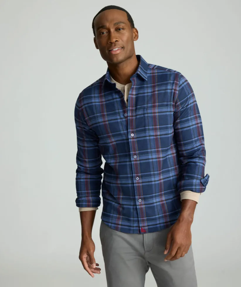 performance-flannel-blanchard-wDgytigB-0.webp Button-Down Shirts>UNTUCKit Performance Flannel Blanchard Shirt Blue Plaid