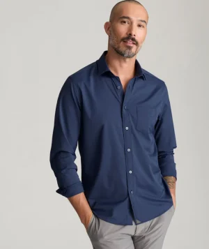 Button-Down Shirts>UNTUCKit Performance Gironde Shirt Navy
