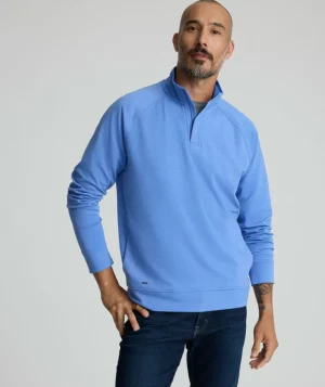 Sweatshirts>UNTUCKit Performance Mason Quarter-Zip Blue