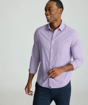Button-Down Shirts>UNTUCKit Performance Shirt with Pocket - FINAL SALE Purple Check