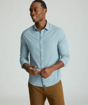 Button-Down Shirts>UNTUCKit Performance Shirt with Pocket Green Check