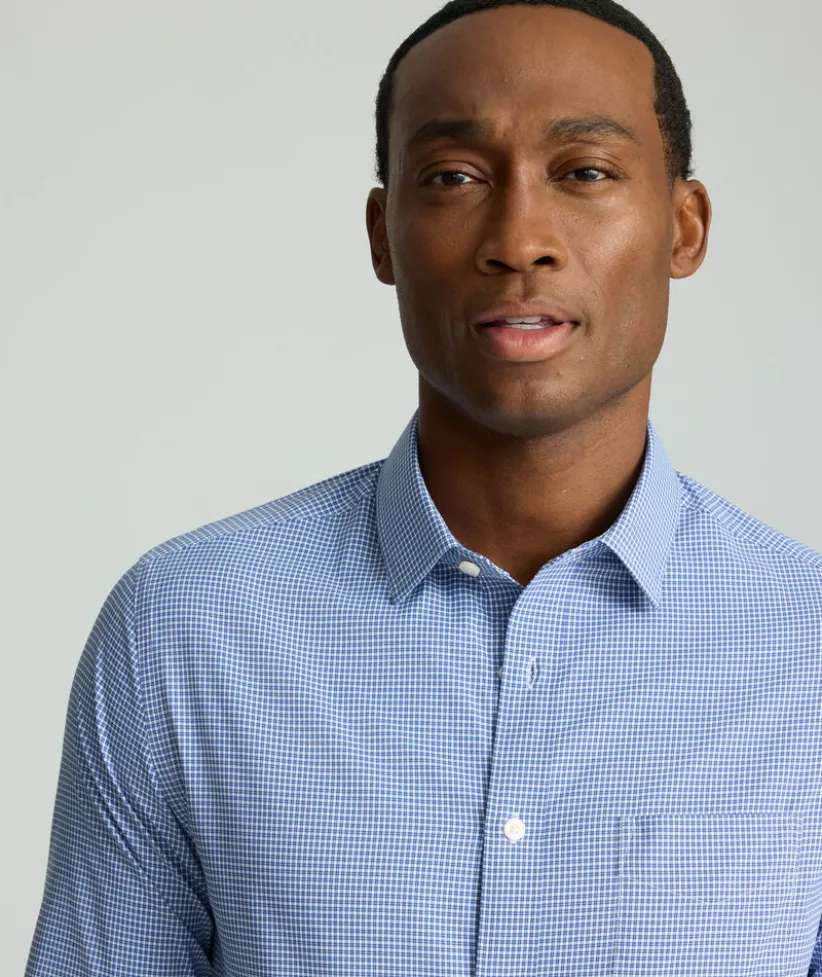 performance-shirt-with-pocket-KRwfLucz-4.webp Button-Down Shirts>UNTUCKit Performance Shirt with Pocket Blue Check