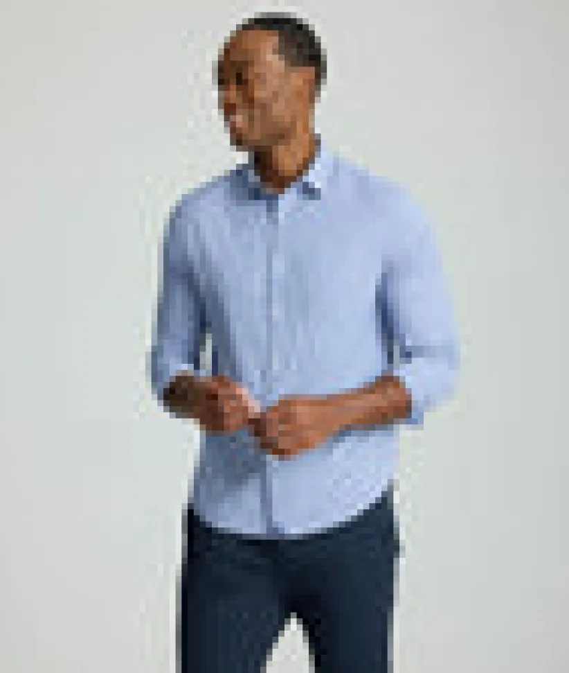 performance-shirt-with-pocket-KRwfLucz-5.webp Button-Down Shirts>UNTUCKit Performance Shirt with Pocket Blue Check