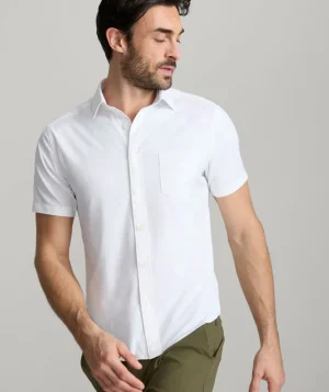 Button-Down Shirts>UNTUCKit Performance Short-Sleeve Gironde Shirt White
