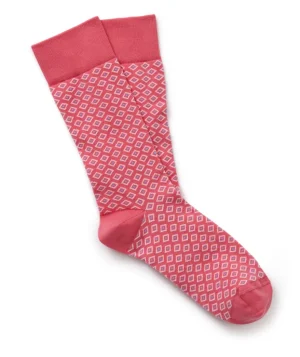 Shoes & Accessories>UNTUCKit Printed Socks Red Geo Print