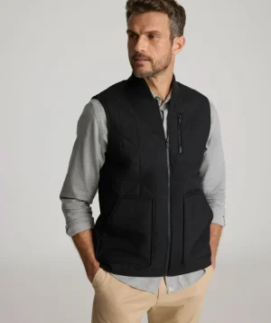 Jackets & Vests>UNTUCKit Quilted City Vest Black