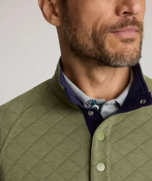 Sweatshirts>UNTUCKit Quilted Pullover Olive