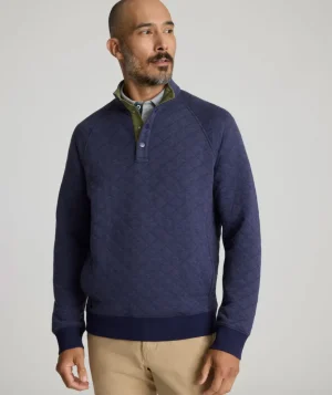 Sweatshirts>UNTUCKit Quilted Pullover Blue