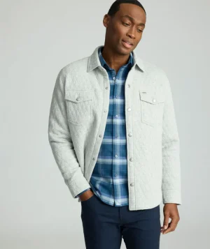 Jackets & Vests>UNTUCKit Quilted Shirt Jacket Gray