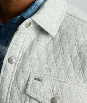 Jackets & Vests>UNTUCKit Quilted Shirt Jacket Gray