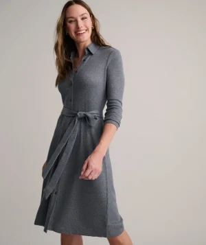Shirts|Dresses>UNTUCKit Ribbed Shimmer Blythe Dress Shimmer Grey