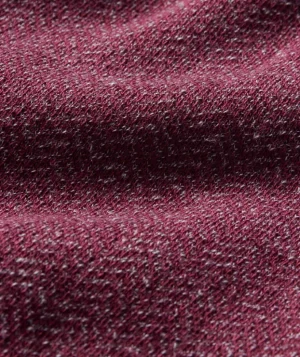 Tees & Henleys>UNTUCKit Stretch Cotton Herringbone Henley Maroon