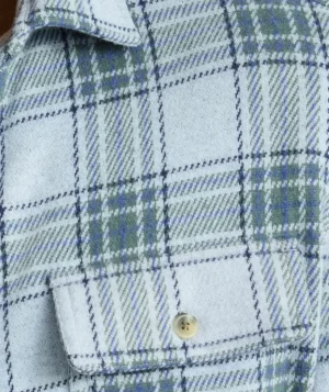 Button-Down Shirts>UNTUCKit Sweater Flannel Blue Plaid