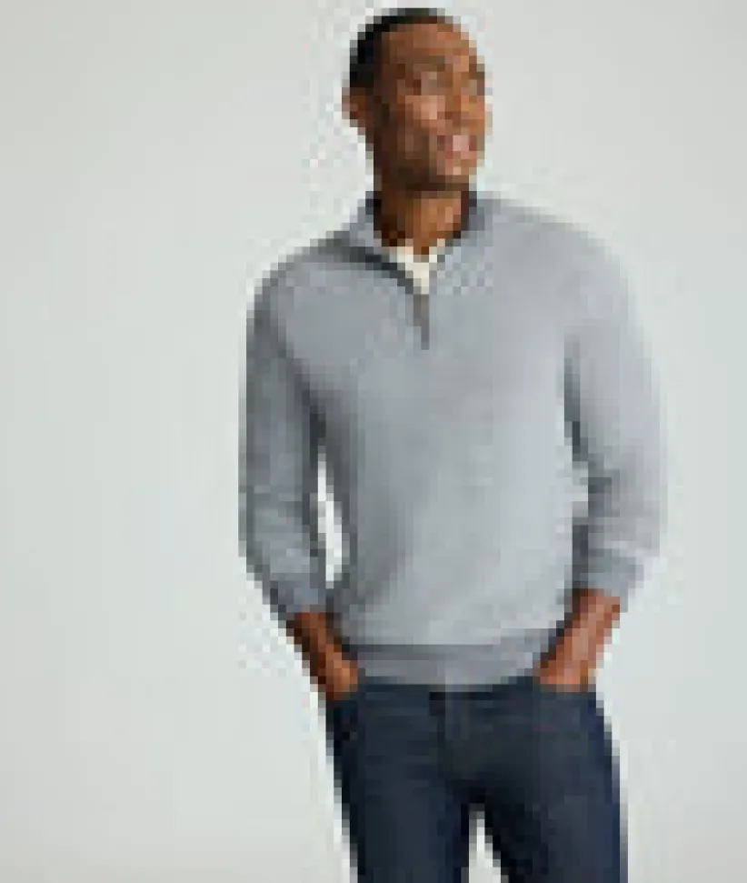 textured-merino-wool-quarter-z-CbNnhvey-4.webp Sweaters>UNTUCKit Textured Merino Wool Quarter-Zip Sweater Light Gray