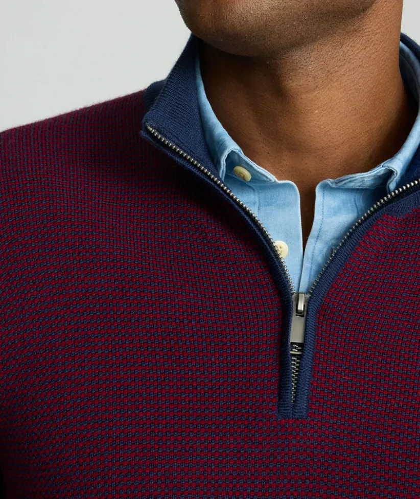 textured-merino-wool-quarter-z-hAoRClZz-1.webp Sweaters>UNTUCKit Textured Merino Wool Quarter-Zip Sweater Berry
