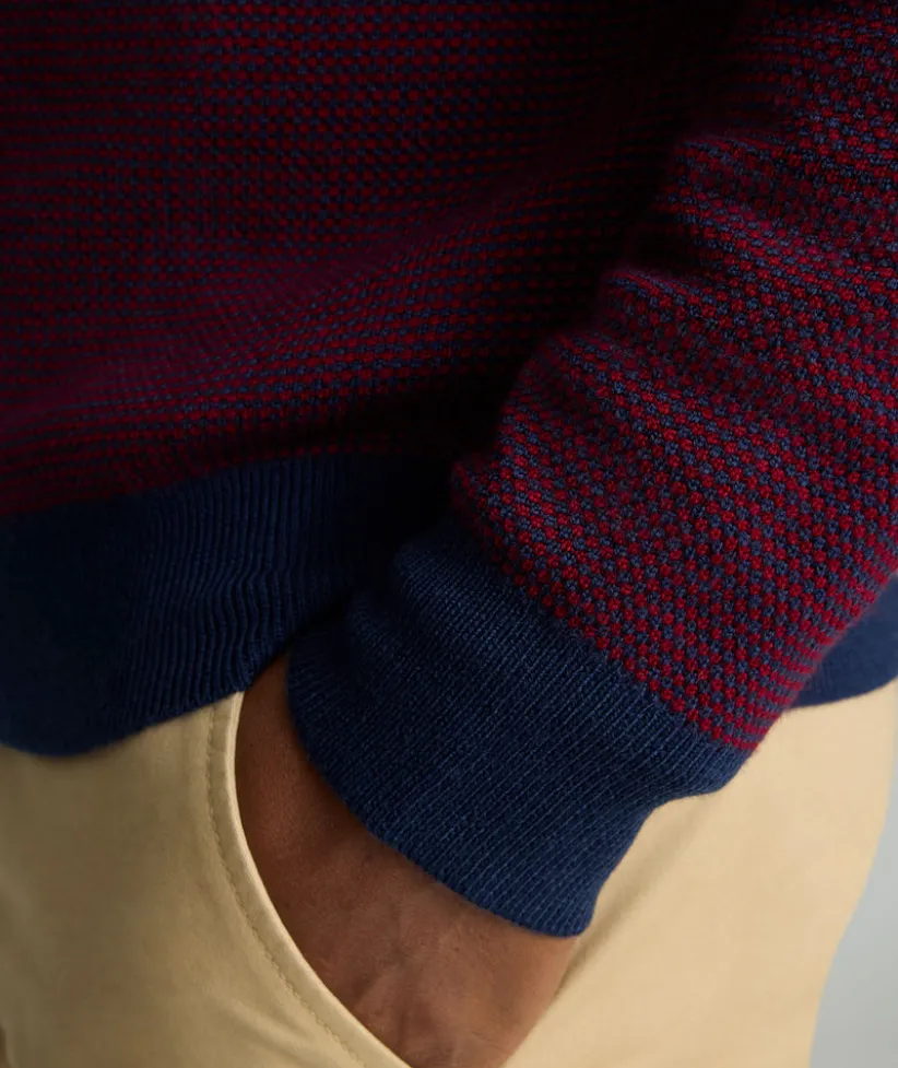 textured-merino-wool-quarter-z-hAoRClZz-2.webp Sweaters>UNTUCKit Textured Merino Wool Quarter-Zip Sweater Berry
