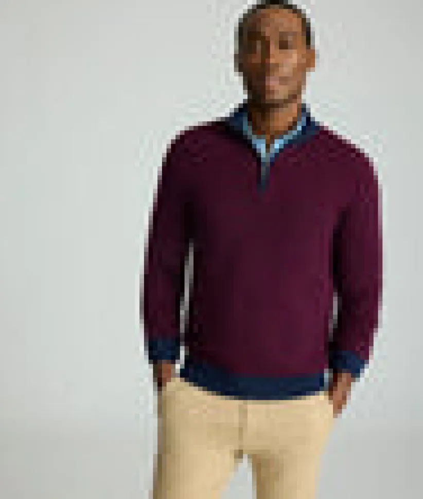 textured-merino-wool-quarter-z-hAoRClZz-5.webp Sweaters>UNTUCKit Textured Merino Wool Quarter-Zip Sweater Berry