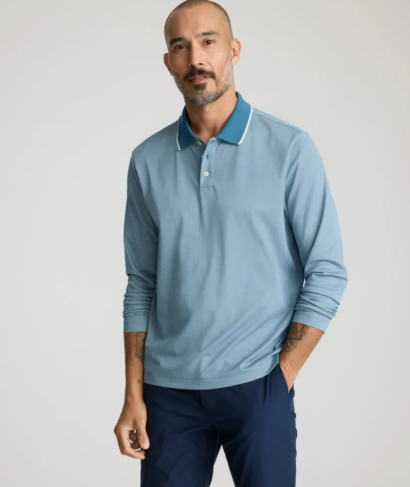 tipped-performance-long-sleeve-DSxOmeYt-0.webp Polos>UNTUCKit Tipped Performance Long-Sleeve Polo Teal