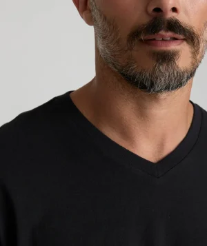 Tees & Henleys>UNTUCKit Ultrasoft V-Neck Tee Black