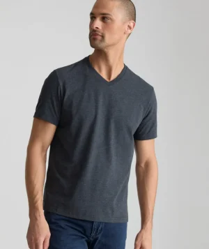 Tees & Henleys>UNTUCKit Ultrasoft V-Neck Tee Slate Blue