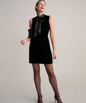 Shirts|Dresses>UNTUCKit Velvet Fiona Mini Dress Black