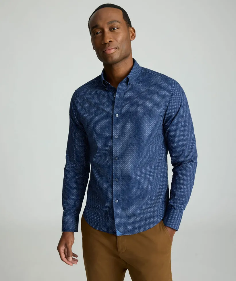 wrinkle-free-cascadar-shirt-RofYeSCa-3.webp Button-Down Shirts>UNTUCKit Wrinkle-Free Cascadar Shirt Navy Medallion