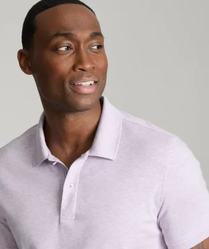 Polos>UNTUCKit Wrinkle-Free Damaschino Polo - FINAL SALE Heather Light Purple