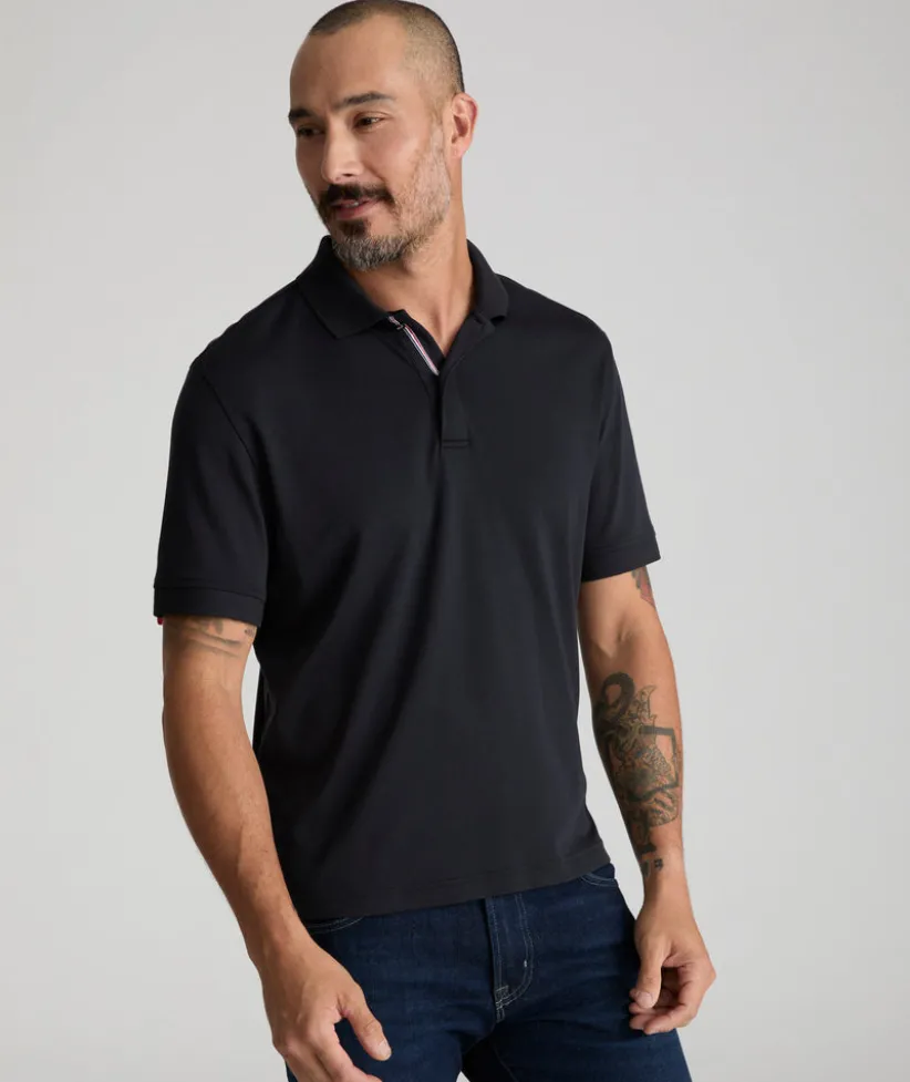 wrinkle-free-damaschino-polo-GECTrxdY-3.webp Polos>UNTUCKit Wrinkle-Free Damaschino Polo Black