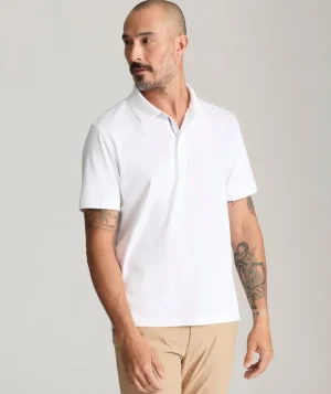 Polos>UNTUCKit Wrinkle-Free Damaschino Polo White